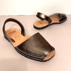 Pons Avarca Classic Sandal Size 8 Bronze Leather Slip On Slingback Spain Minimal
